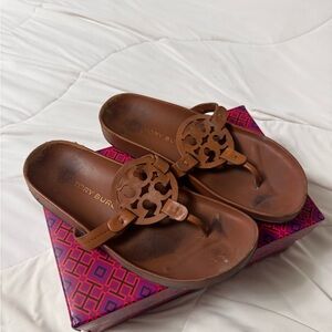 Tory Burch Tan Miller Cloud Sandals